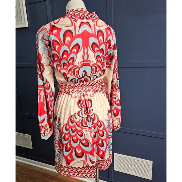 Shein Mod Print Babydoll Dress sz Small - Picture 2 of 5